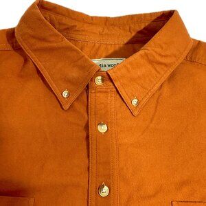 Scandia Woods Mens 2XL Burnt Orange Button Up Flannel Shirt